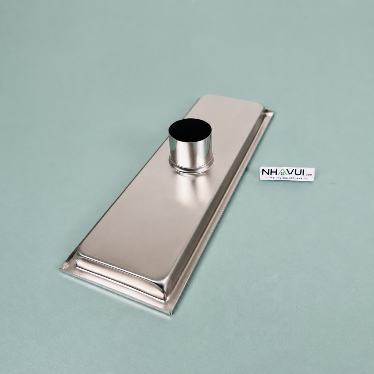 Phễu thoát sàn dài inox SUS304 300x100 mm Ø42